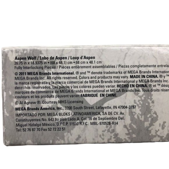 New Mega Brands 1000 piece 2011 Wildlife Gallery Puzzle ASPEN WOLF Sealed Box - Picture 6 of 7
